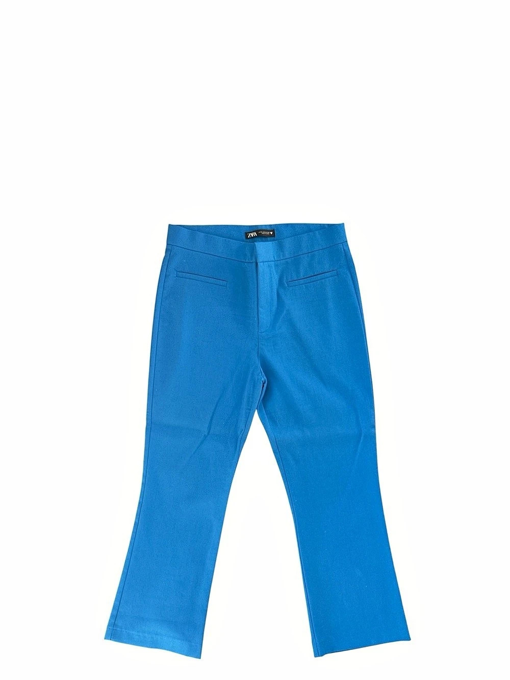 Zara Textured Flared Pants Blue XLP
